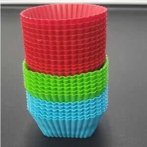 Set of 24 Silicone cupcake liners Reusable Baking Cups & Chocolate Molds